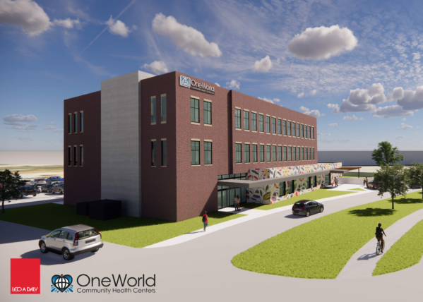 A rendering of the new OneWorld facility.